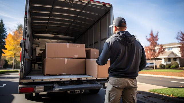 man moving furniture